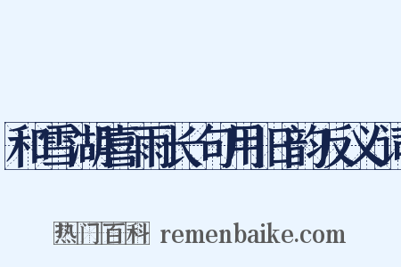 和雪湖喜雨长句用旧韵反义词是什么意思的图片